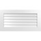 Ekena Millwork Vertical Surface Mount PVC Gable Vent: Non-Functional, w/3-1/2"W x 1"H, Standard Frame, 38"W x 20"H GVPVE38X2001SN - alternate 1